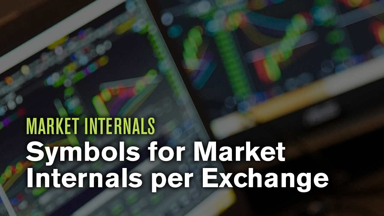 market internals symbols for different exchanges